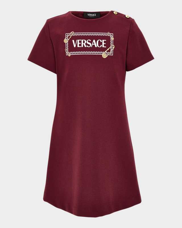 Girl's Punto Vintage Logo-Print Dress, Size 6-14